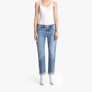 MOTHER high waisted ankle cropped cuff jeans!